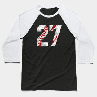 Vintage #27 Baseball Laces Baseball Mom Jersey Love Baseball T-shirt Baseball T-Shirt